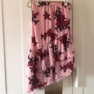 NAKD floral Printed asymmetrical skirt